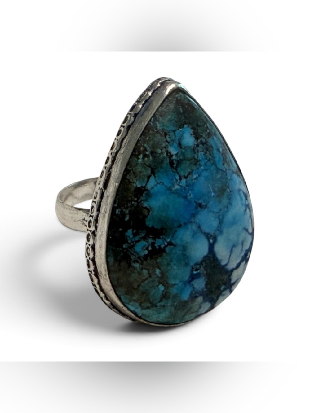 Y2K Vintage Blue Turquoise Sterling Silver Ring, Size 7.5, Unworn/New